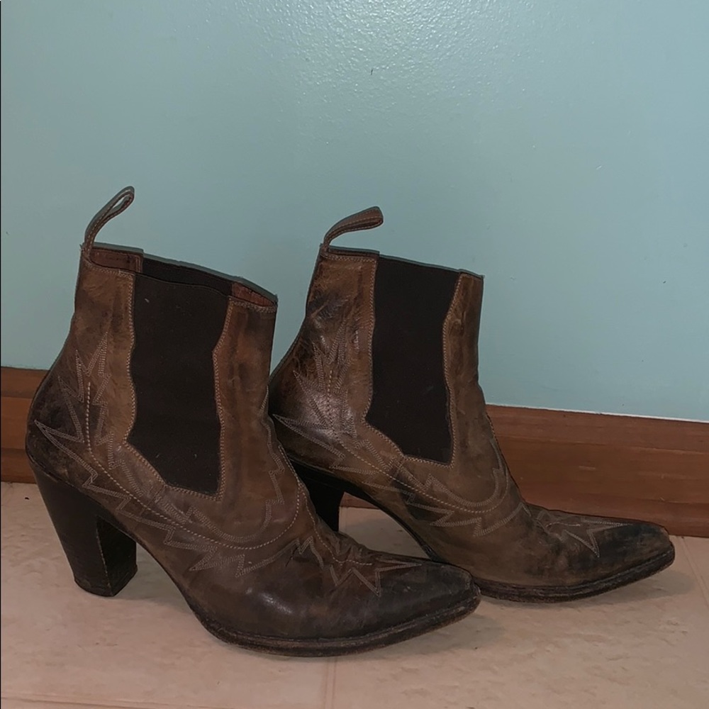 Leather boots